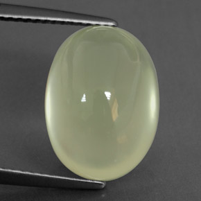 Prehnita verde natural 10,03ct, corte oval, transparente