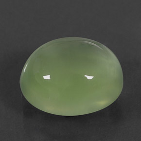Prehnita verde natural 2,00ct, corte oval, transparente