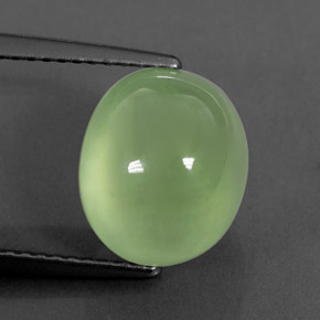 Prehnita verde natural 6,65ct, transparente, transparente/translúcido