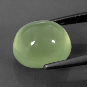 Prehnita verde natural 6,65ct, transparente, transparente/translúcido
