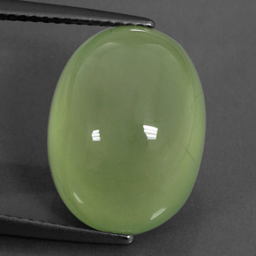 Prehnita verde natural 12,22ct, transparente, transparente/translúcido