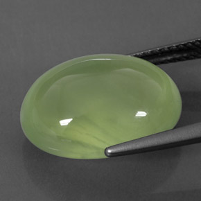 Prehnita verde natural 12,22ct, transparente, transparente/translúcido