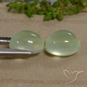 Pedras preciosas de Prehnite Yellow Green  natural de 5.20 ct, oval, Translúcido