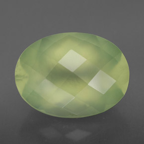 Prehnita verde natural 9,60ct, transparente, transparente/translúcido