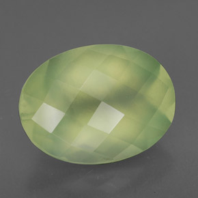Prehnita verde natural 9,60ct, transparente, transparente/translúcido