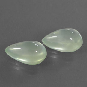 Pedras preciosas de prehnita branco natural de 6,28 ct, transparente, transparente/translúcido
