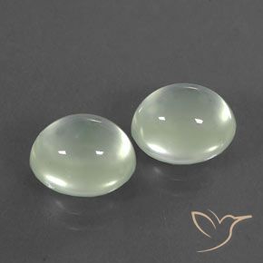 Pedras preciosas de prehnita branco natural de 4,40 ct, transparente, transparente/translúcido