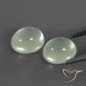 Pedras preciosas de prehnita branco natural de 4,40 ct, transparente, transparente/translúcido