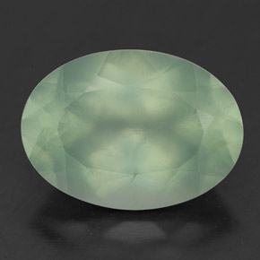 Prehnita verde natural 5,70ct, transparente, transparente/translúcido
