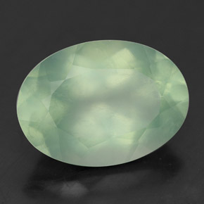 Prehnita verde natural 5,70ct, transparente, transparente/translúcido