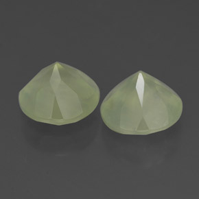 Pedras preciosas de prehnita verde natural de 3,90 ct, transparente, transparente/translúcido