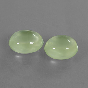 Pedras preciosas de Prehnite Verde natural de  ct, Corte Oval, Transparente