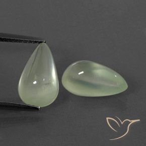 6.20ctw Natural Pale Yellowish Green    Prehnite, Formato de pêra, Transparente/Translúcido
