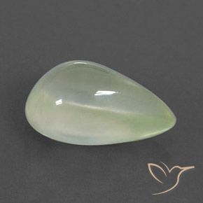 Prehnite Warm Green     Natural 3.98ct, Formato de pêra, Transparente/Translúcido