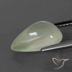 Prehnite Warm Green     Natural 3.98ct, Formato de pêra, Transparente/Translúcido