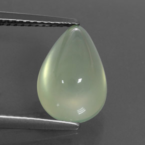 Prehnita verde natural 4,38ct, transparente, transparente/translúcido