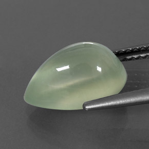 Prehnita verde natural 4,38ct, transparente, transparente/translúcido