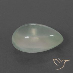 Prehnite Light Green  Natural 3.61ct, Formato de pêra, Transparente/Translúcido