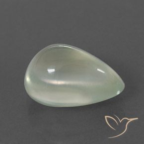 Prehnite Light Green  Natural 4.40ct, Formato de pêra, Transparente/Translúcido
