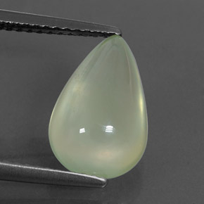 Prehnita verde natural 3,38ct, transparente, transparente/translúcido