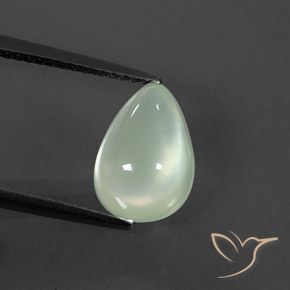 2.97ct Natural Light Hazel Green    Prehnite, Formato de pêra, Transparente/Translúcido