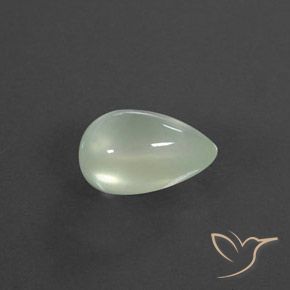 Prehnite Light Hazel Green    Natural 2.97ct, Formato de pêra, Transparente/Translúcido