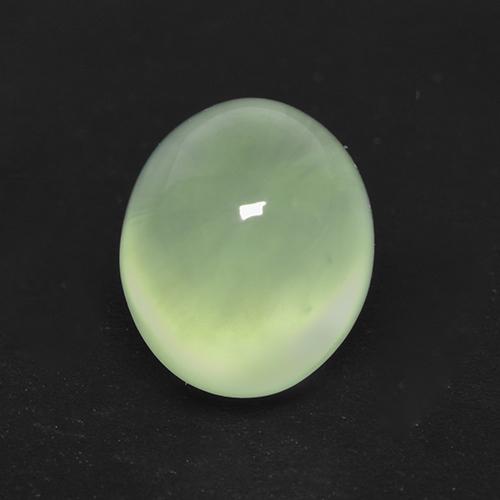 Prehnita verde natural 2,08ct, corte oval, transparente