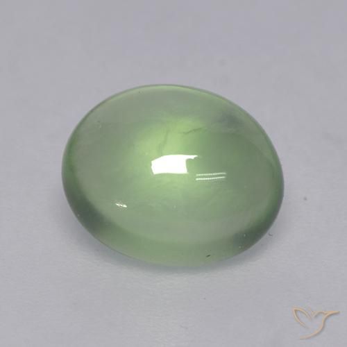 Prehnite Very Light Green  Natural 1.73ct, oval, Transparente