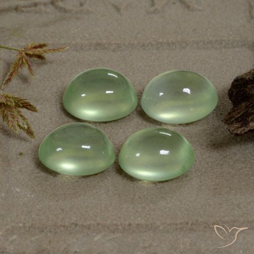 6.06ctw Natural Yellow Green  Prehnite, oval, Transparente