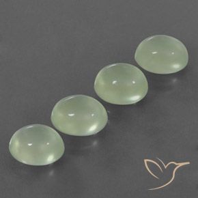 8.93ctw Natural Pale Pear Green  Prehnite, oval, Transparente/Translúcido