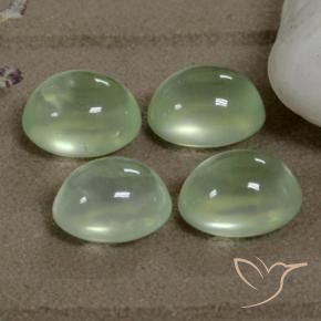 Pedras preciosas de Prehnite Yellow Green  natural de 7.69 ct, oval, Transparente