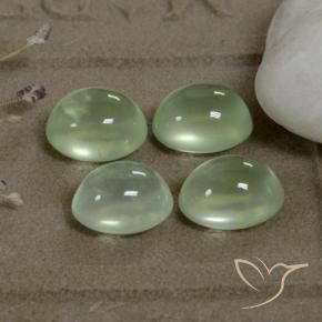 Pedras preciosas de Prehnite Yellow Green  natural de 7.69 ct, oval, Transparente