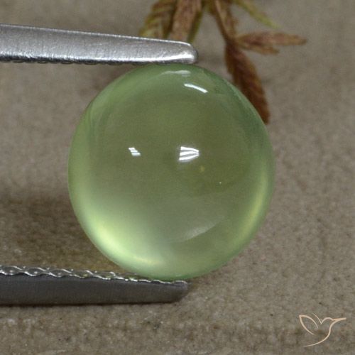 2.11ct Natural Medium Green  Prehnite, oval, Transparente