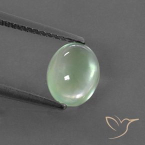 1.49ct Natural Verde Sábio Muito Claro Prehnite, oval, Transparente/Translúcido