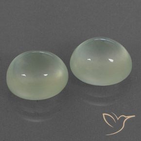 Pedras preciosas de Prehnite Light Hazel Green    natural de 6.26 ct, oval, Transparente/Translúcido