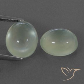 6.21ctw Natural Light Green  Prehnite, oval, Transparente/Translúcido