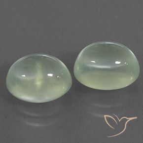 Pedras preciosas de Prehnite Amarelo Claro Verde natural de 5.22 ct, oval, Transparente/Translúcido