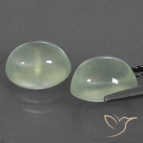 Pedras preciosas de Prehnite Amarelo Claro Verde natural de 5.22 ct, oval, Transparente/Translúcido