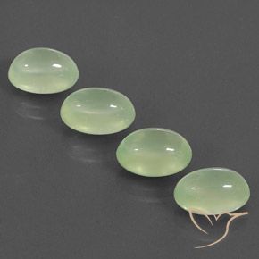 9.02ctw Natural Pale Pear Green  Prehnite, oval, Transparente/Translúcido