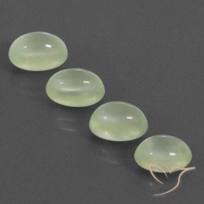 6.39ctw Natural Pale Pear Green  Prehnite, oval, Transparente/Translúcido