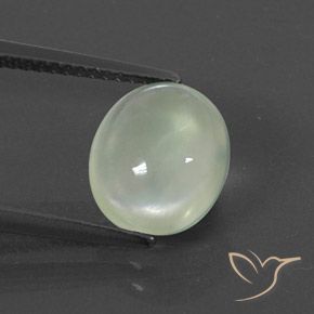 3.34ct Natural Verde acinzentado Prehnite, oval, Transparente