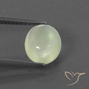 2.01ct Natural Medium Green  Prehnite, oval, Transparente