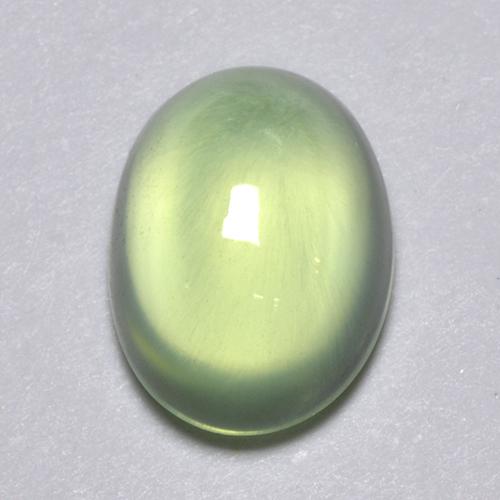Prehnita verde natural 2,13ct, corte oval, transparente