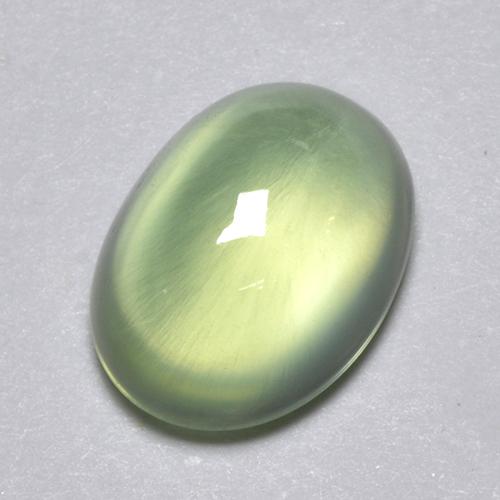 Prehnita verde natural 2,13ct, corte oval, transparente