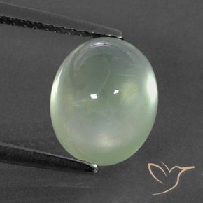 4.09ct Natural Very Light Green  Prehnite, oval, Transparente/Translúcido