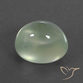 Prehnite Very Light Green  Natural 4.09ct, oval, Transparente/Translúcido