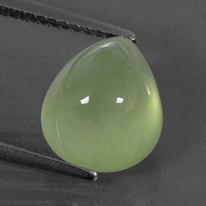 Prehnita verde natural 5,44ct, transparente, transparente/translúcido