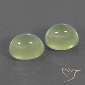 Pedras preciosas de Prehnite Yellow Green  natural de 4.75 ct, oval, Transparente/Translúcido