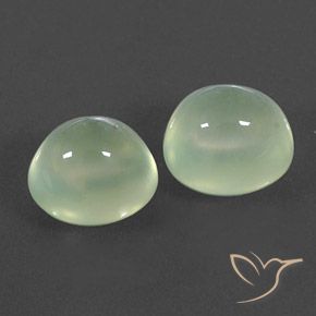 Pedras preciosas de Prehnite Yellow Green  natural de 6.11 ct, oval, Transparente/Translúcido