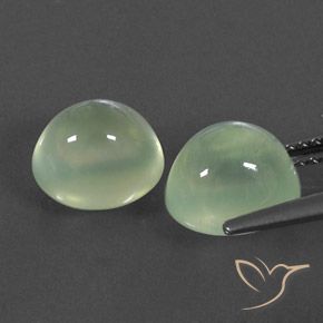 Pedras preciosas de Prehnite Yellow Green  natural de 6.11 ct, oval, Transparente/Translúcido